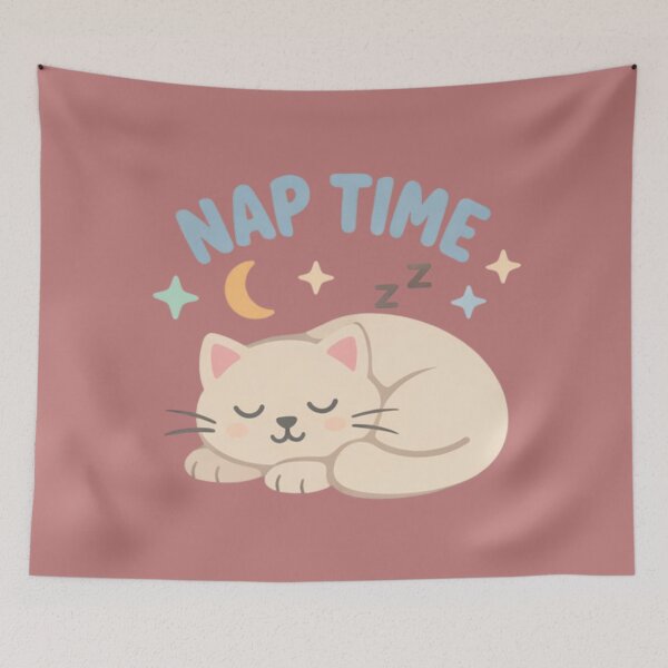 Item preview, Nap Time Cute Cat Design – Cozy Pastel Aesthetic Illustration designed and sold by Sailor_.