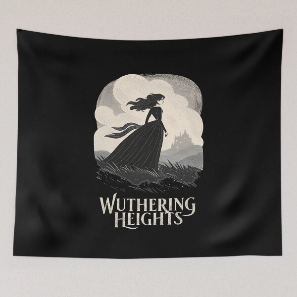 Item preview, Wuthering Heights Catherine on the Moors Gothic Literature Graphic Shirt designed and sold by Fenay Designs.