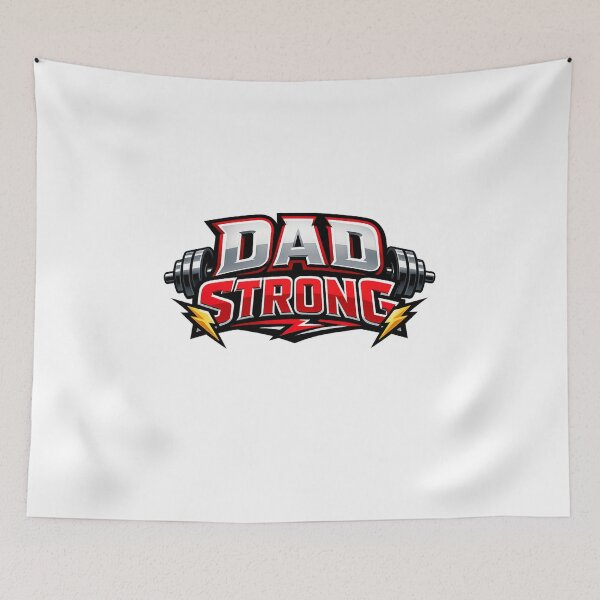 Item preview, Dad Strong - Bold Athletic Typography Fitness Design designed and sold by MKreative Studio.