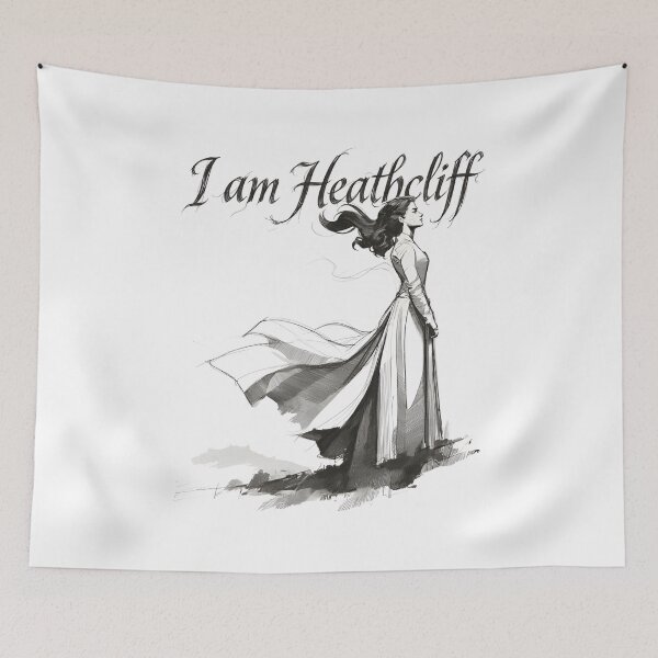Item preview, Wuthering Heights I Am Heathcliff Catherine Sketch Art Literature T-Shirt designed and sold by Fenay Designs.