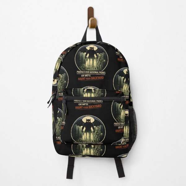 Item preview, Protect Our National Parks or We'll Haunt Your Backyard Funny mothman  designed and sold by gear-posters.