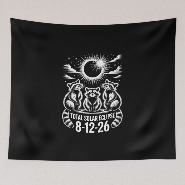 Item preview, Raccoons and Solar Eclipse Design designed and sold by jkrphoto.
