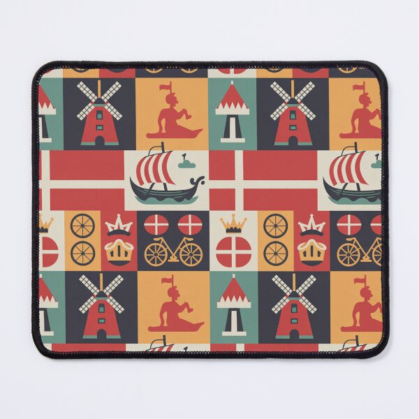 Item preview, Danish Icons Seamless Pattern designed and sold by Midnight Veil Designs.