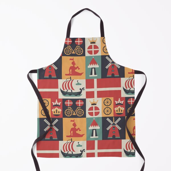 Item preview, Danish Icons Seamless Pattern designed and sold by Midnight Veil Designs.
