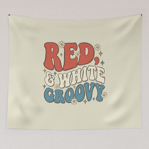 Item preview, Red White and Groovy designed and sold by KnockingLouder.