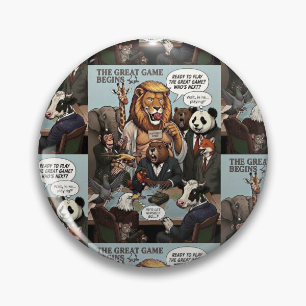 Item preview, The Great Game Begins — World Leaders as Animals Political Satire designed and sold by SammyMorry.