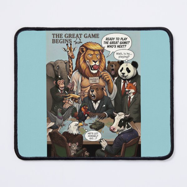 Item preview, The Great Game Begins — World Leaders as Animals Political Satire designed and sold by SammyMorry.