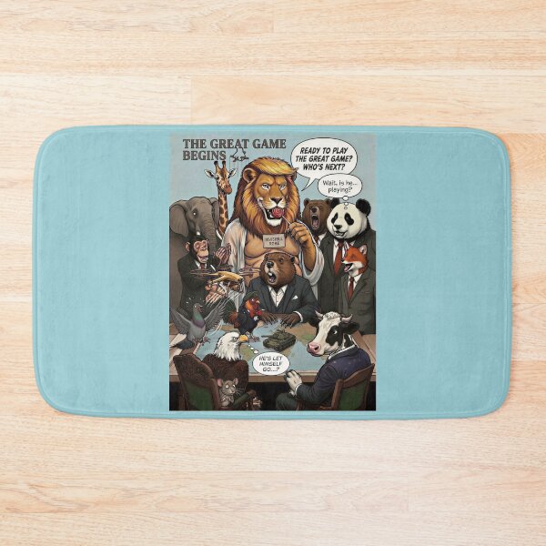 Item preview, The Great Game Begins — World Leaders as Animals Political Satire designed and sold by SammyMorry.