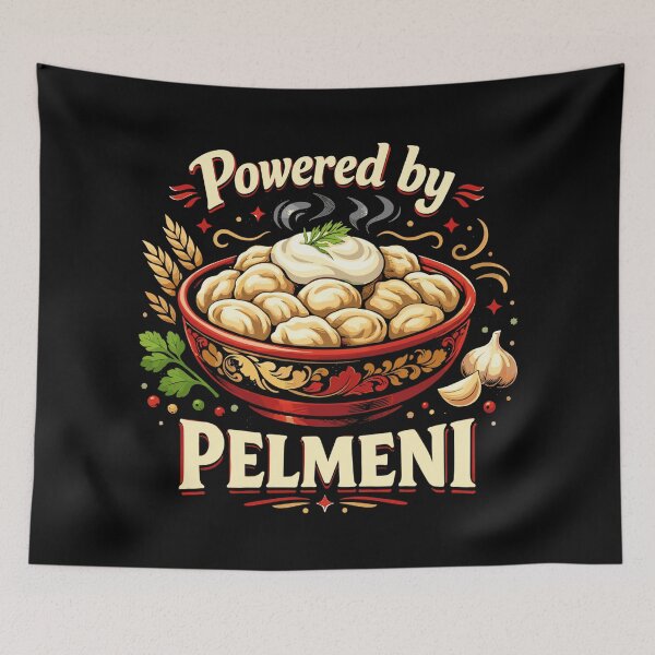 Item preview, Powered by Pelmeni – Fun Russian Design designed and sold by Pineapple-Tree.