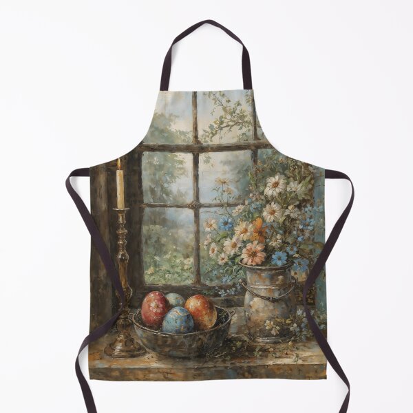 Item preview, Vintage Rustic Easter Still Life with Daisies and Painted Eggs designed and sold by Sergey Sedunov.