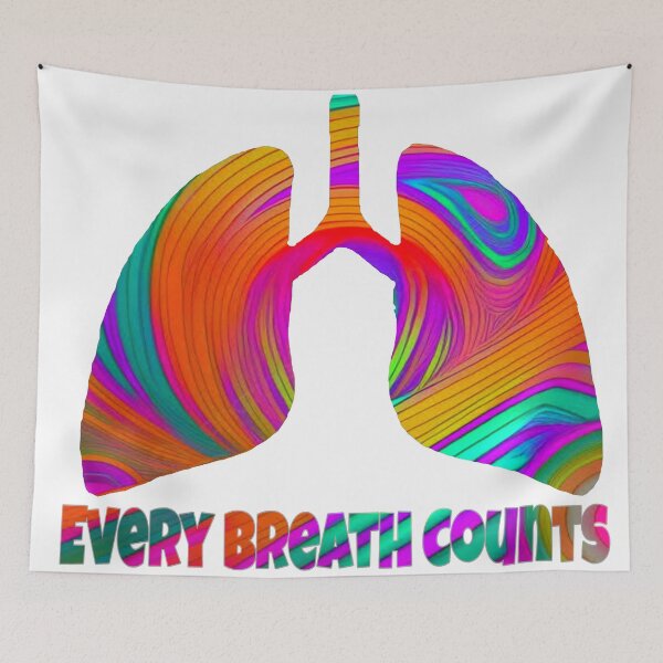 Item preview, Multi Colored Every Breath Counts designed and sold by natnat7w.