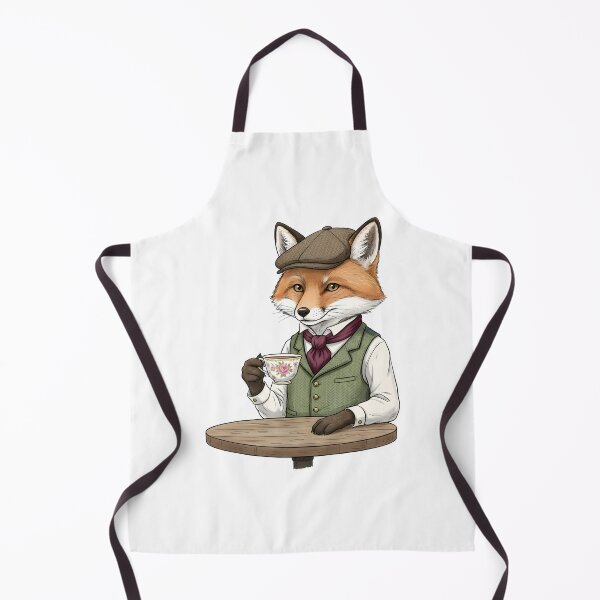 Item preview, Vintage Fox Tea Time Gentleman Animal Illustration. designed and sold by The-T-In-Retro.