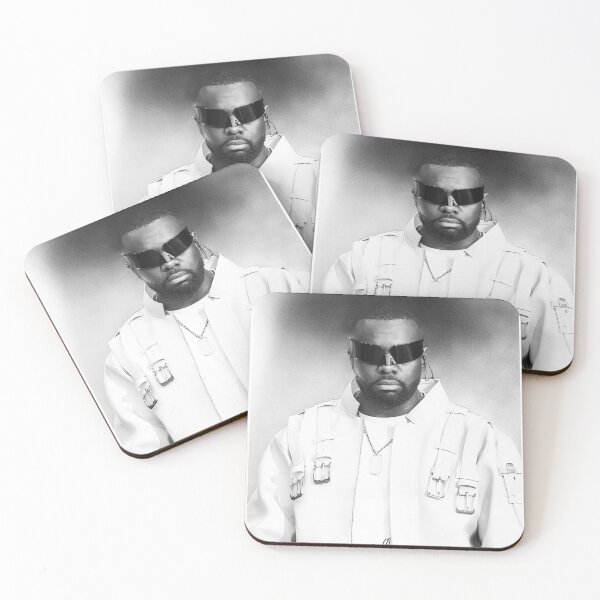 Item preview, Maitre Gims - Portrait b&w designed and sold by PYXOO.