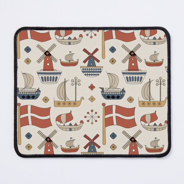 Item preview, Danish Icons & Viking Ships Seamless Pattern designed and sold by Midnight Veil Designs.