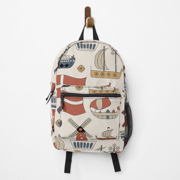 Item preview, Danish Icons & Viking Ships Seamless Pattern designed and sold by Midnight Veil Designs.