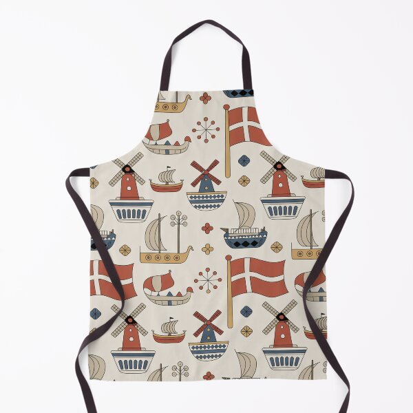 Item preview, Danish Icons & Viking Ships Seamless Pattern designed and sold by Midnight Veil Designs.