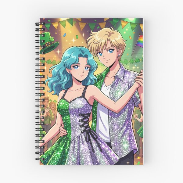 Item preview, Sailor Neptune and Sailor Uranus celebrate St. Patrick's Day designed and sold by Solace Sparkles.