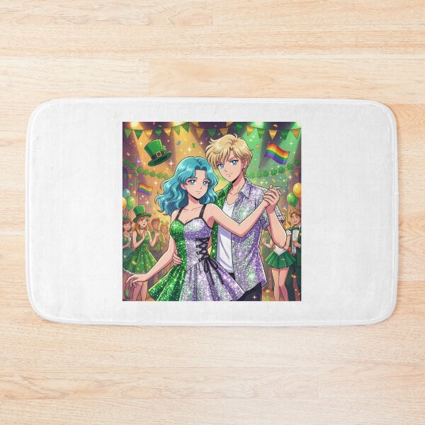 Item preview, Sailor Neptune and Sailor Uranus celebrate St. Patrick's Day designed and sold by Solace Sparkles.