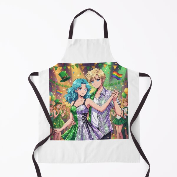 Item preview, Sailor Neptune and Sailor Uranus celebrate St. Patrick's Day designed and sold by Solace Sparkles.