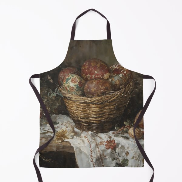 Item preview, Antique Floral Easter Eggs in Woven Basket Still Life designed and sold by Sergey Sedunov.