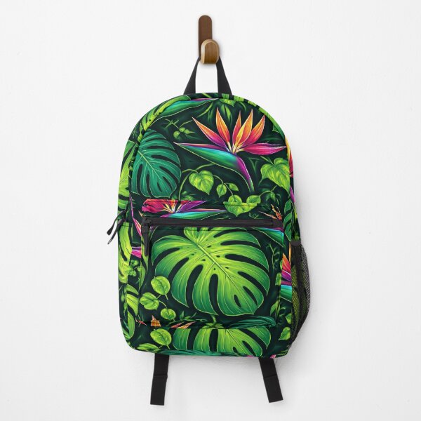 Item preview, Saturated Monstera & Magenta Bird of Paradise Seamless Pattern designed and sold by OpenDreamArts.