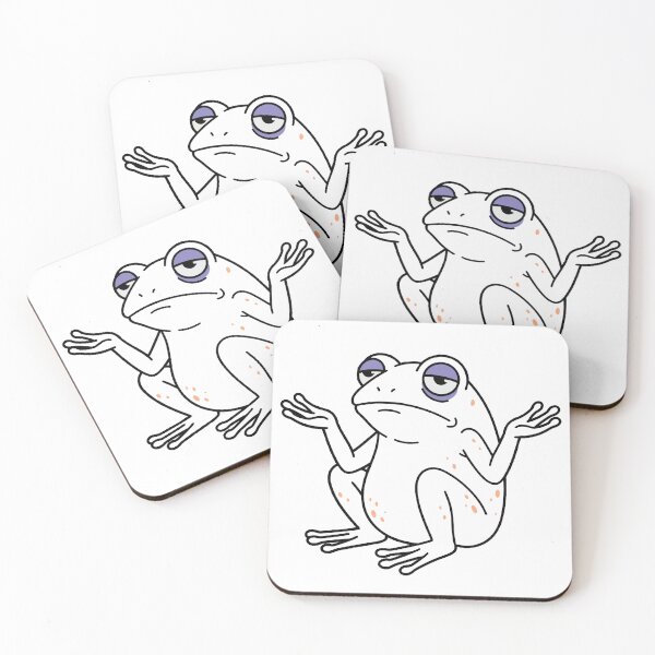 Item preview, Funny Sarcastic Frog Shrugging With Tired Eyes designed and sold by PholPol1959.