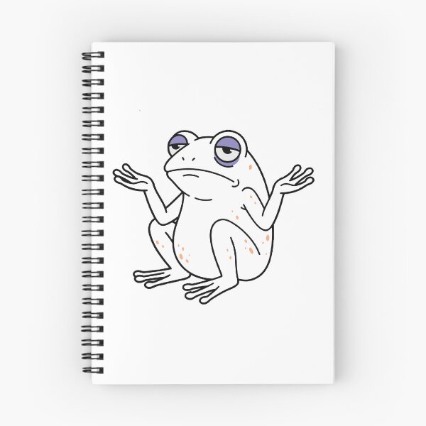 Item preview, Funny Sarcastic Frog Shrugging With Tired Eyes designed and sold by PholPol1959.