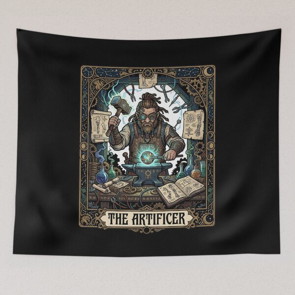 Item preview, The Artificer Tarot Card Fantasy Tabletop RPG Art designed and sold by Fenay Designs.