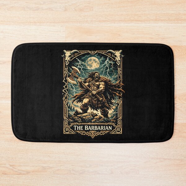 Item preview, The Barbarian Tarot Card Fantasy Tabletop RPG Art designed and sold by Fenay Designs.