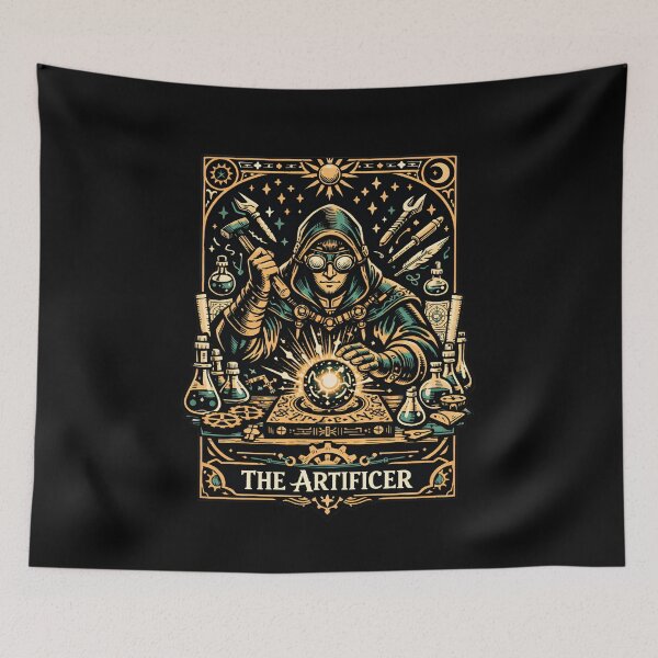 Item preview, The Artificer Tinkerer Tarot Card Fantasy RPG Art designed and sold by Fenay Designs.