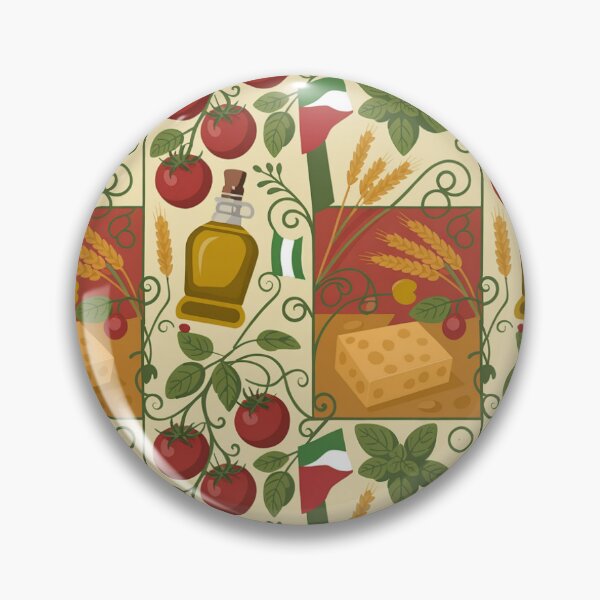 Item preview, Italian Mediterranean Feast Seamless Pattern designed and sold by Midnight Veil Designs.