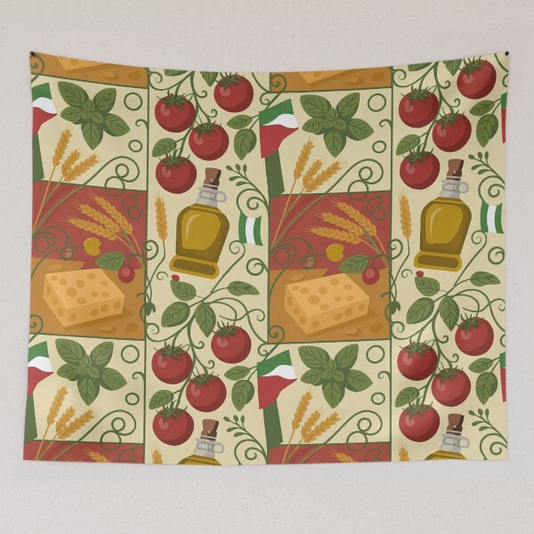 Item preview, Italian Mediterranean Feast Seamless Pattern designed and sold by Midnight Veil Designs.