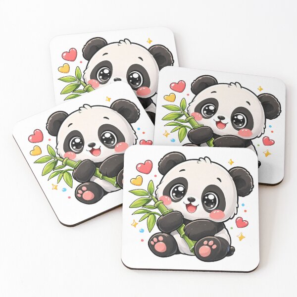 Item preview, Cute Kawaii Panda with Bamboo – Adorable Cartoon Panda Design designed and sold by jerskie_12tribes.