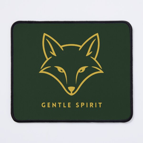 Item preview, Gentle Spirit Gold Fox Forest Green Nature Design designed and sold by Slow Vibes Designs.