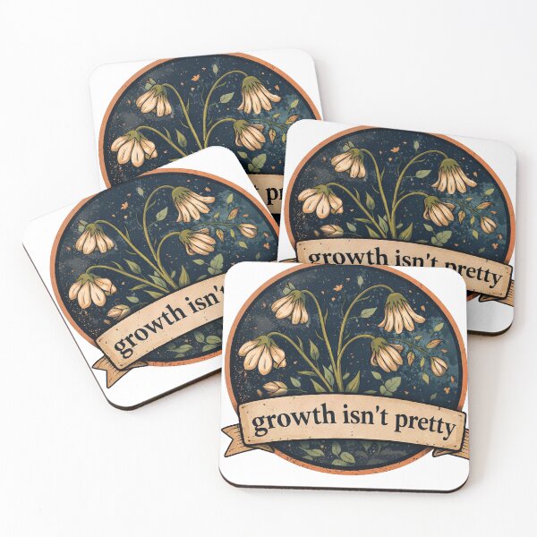 Item preview, Growth Isn’t Pretty Floral Mental Health Design designed and sold by Hoffmann-Shop.