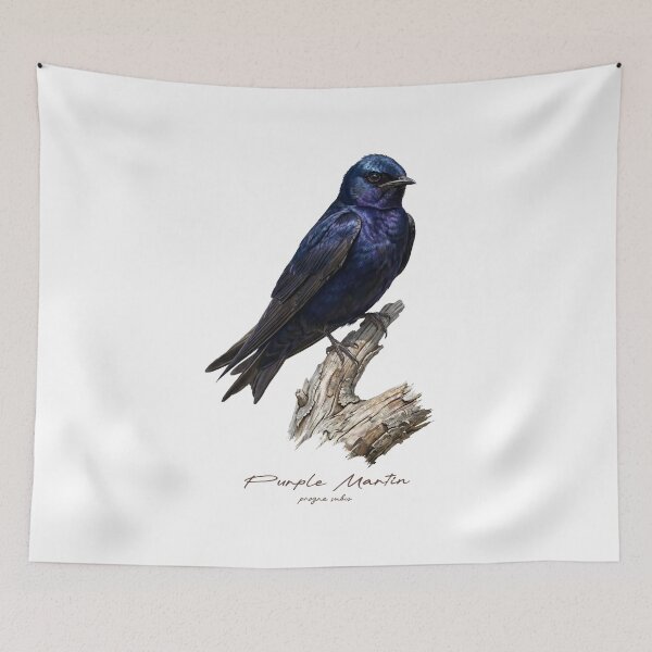 Item preview, Purple Martin on Tree Trunk designed and sold by Takeda-art.