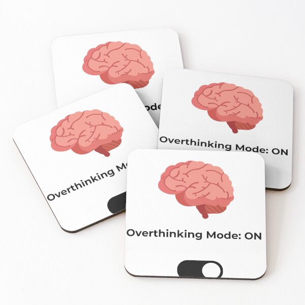 Item preview, Overthinking Mode ON - Funny Anxiety Brain Meme Design designed and sold by khaoulaassila.