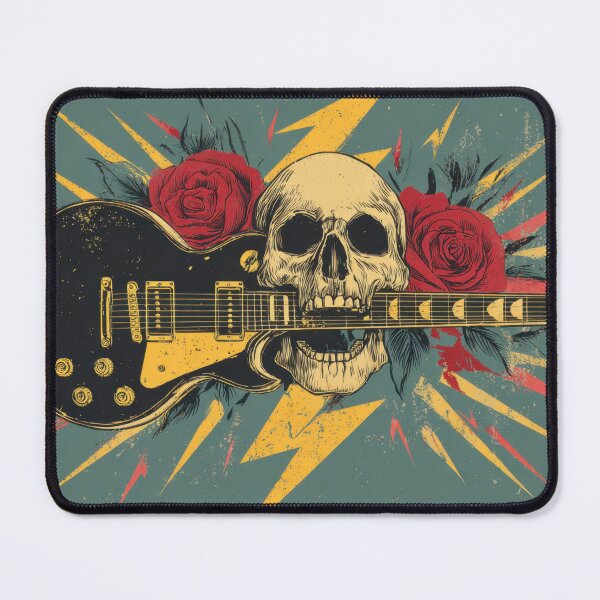 Item preview, Guitar and skull design with roses designed and sold by anytka.
