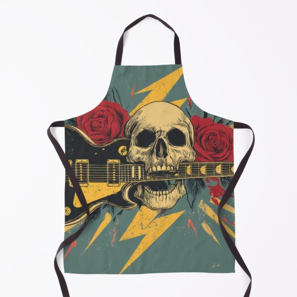 Item preview, Guitar and skull design with roses designed and sold by anytka.