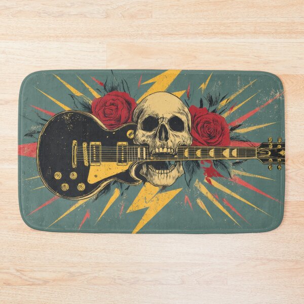 Item preview, Guitar and skull design with roses designed and sold by anytka.