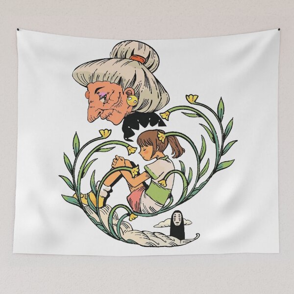 Item preview, Cute kawaii art girl & grandma go -%[ghiblis]%- flying away dragon designed and sold by Wenddys.