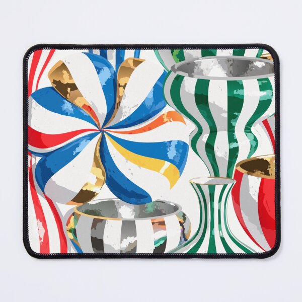 Item preview, A colorful arrangement of striped vases and swirly designs designed and sold by Creative88Art.