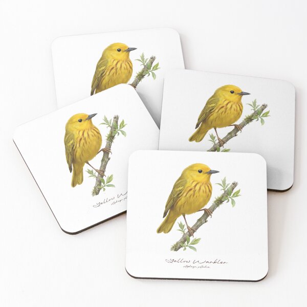 Item preview, American Yellow Warbler on Branch  designed and sold by Takeda-art.