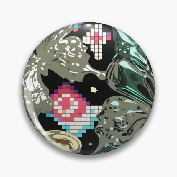 Item preview, A colorful illustration of butterflies on a black background with pixel art designed and sold by Creative88Art.