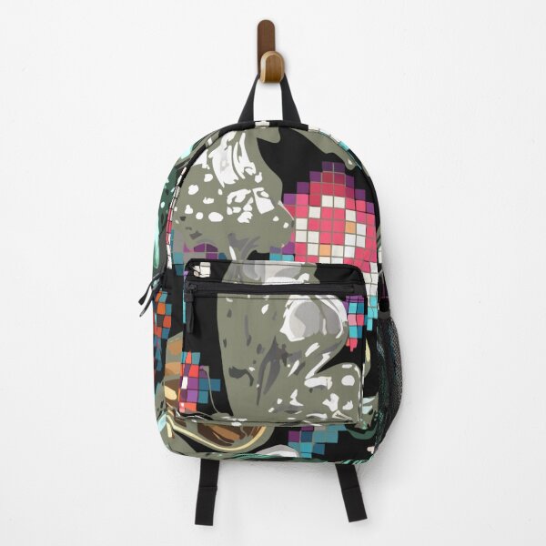 Item preview, A colorful illustration of butterflies on a black background with pixel art designed and sold by Creative88Art.
