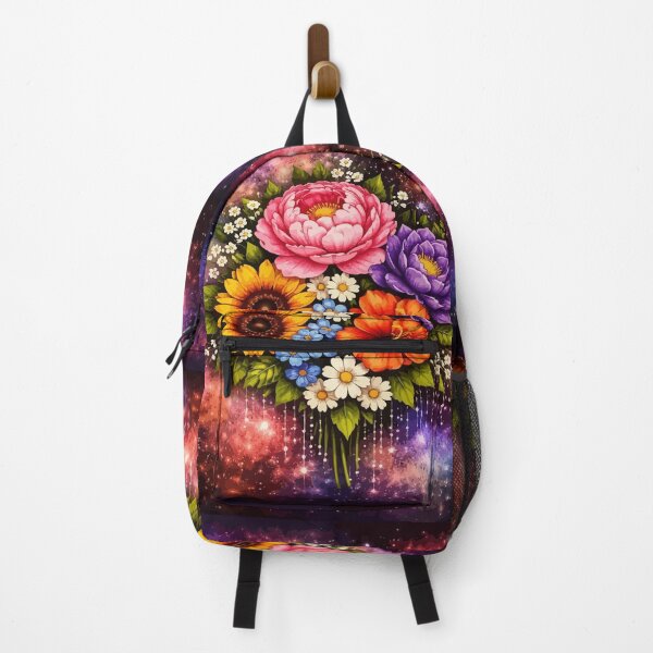 Item preview, Cosmic Flower Bouquet – Vibrant Botanical Art designed and sold by RidaSalArt.