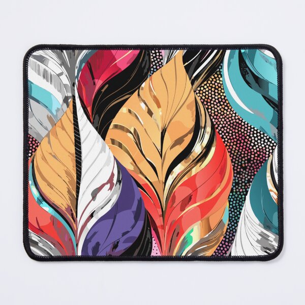 Item preview, A vibrant and colorful illustration of feathers in various patterns and textures designed and sold by Creative88Art.