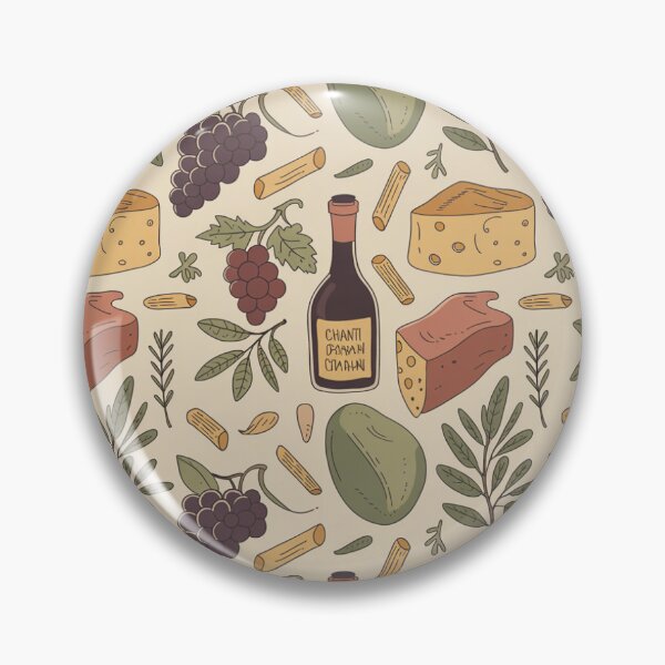 Item preview, Italian Antipasti & Wine Seamless Pattern designed and sold by Midnight Veil Designs.