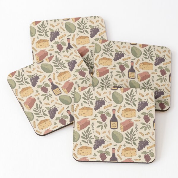Item preview, Italian Antipasti & Wine Seamless Pattern designed and sold by Midnight Veil Designs.