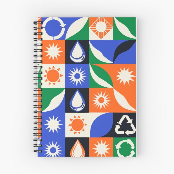 Item preview, A colorful mosaic of eco-friendly symbols and icons designed and sold by Creative88Art.